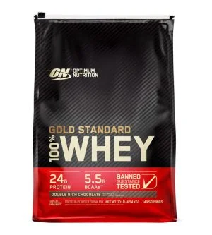 Optimum Nutrition – Gold Standard 100% Whey Protein (10lbs) - Double Rich Chocolate