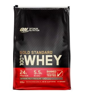 Optimum Nutrition – Gold Standard 100% Whey Protein (10lbs) - Extreme Milk Chocolate