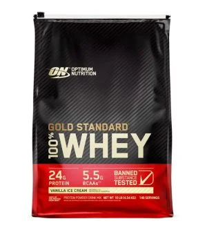 Optimum Nutrition – Gold Standard 100% Whey Protein (10lbs) - Vanilla Ice Cream