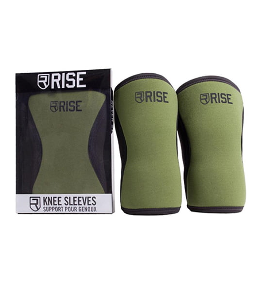 Rise – Knee Sleeves 7mm Thickness - Green Large